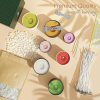 Hearth & Harbor Soy Candle Wax for Candle Making 10 lb Bag, Premium Natural Soy Wax Flakes, 100 Cotton Candle Wicks, 100 Wick Stickers, & 2 Centering Devices - Image 2