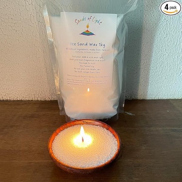 Ice Sand Candle Wax 1Kg White. Wax Granules for Candle Making Without The Need for Melting, Pour, Add Wick and Light. Wicks Not Included. - Image 4
